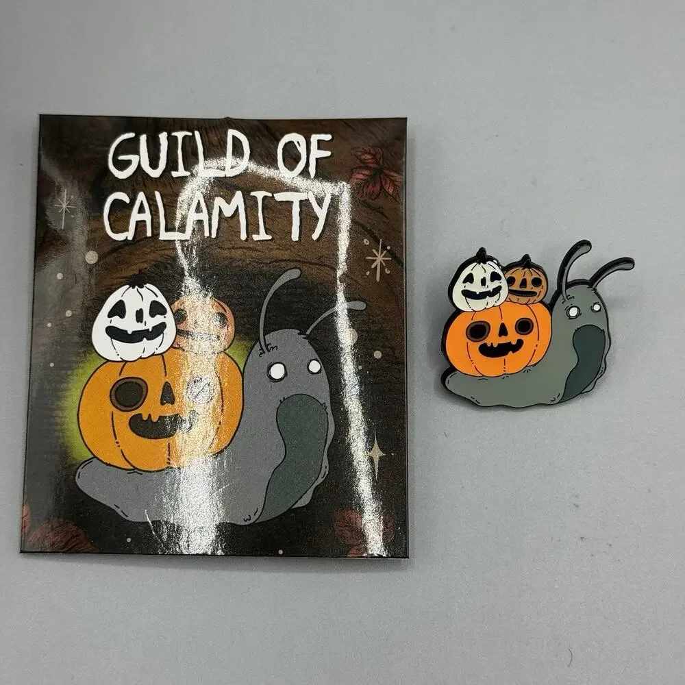 Guild Of Calamity Spooky Pumpkin Creatures GITD Blind Pin- SNAIL